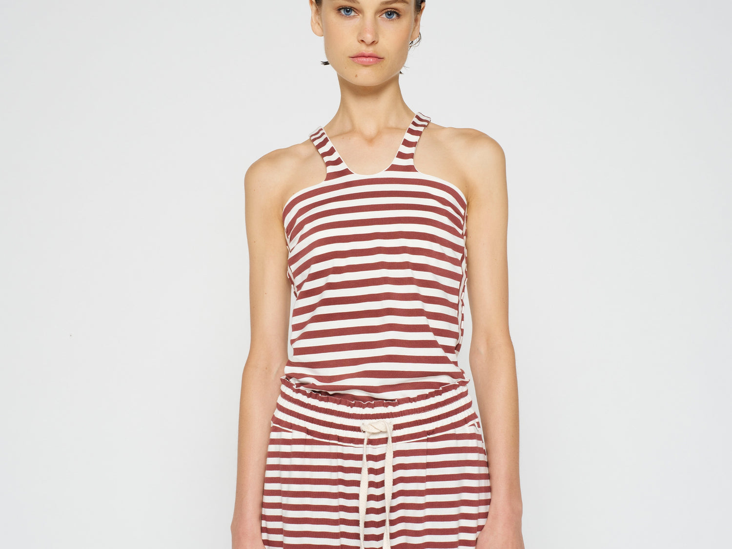 sporty wrapper stripes | warm white/burgundy