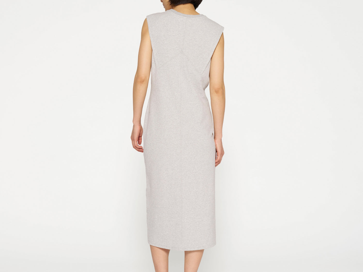 easy sleeveless dress | light grey melee