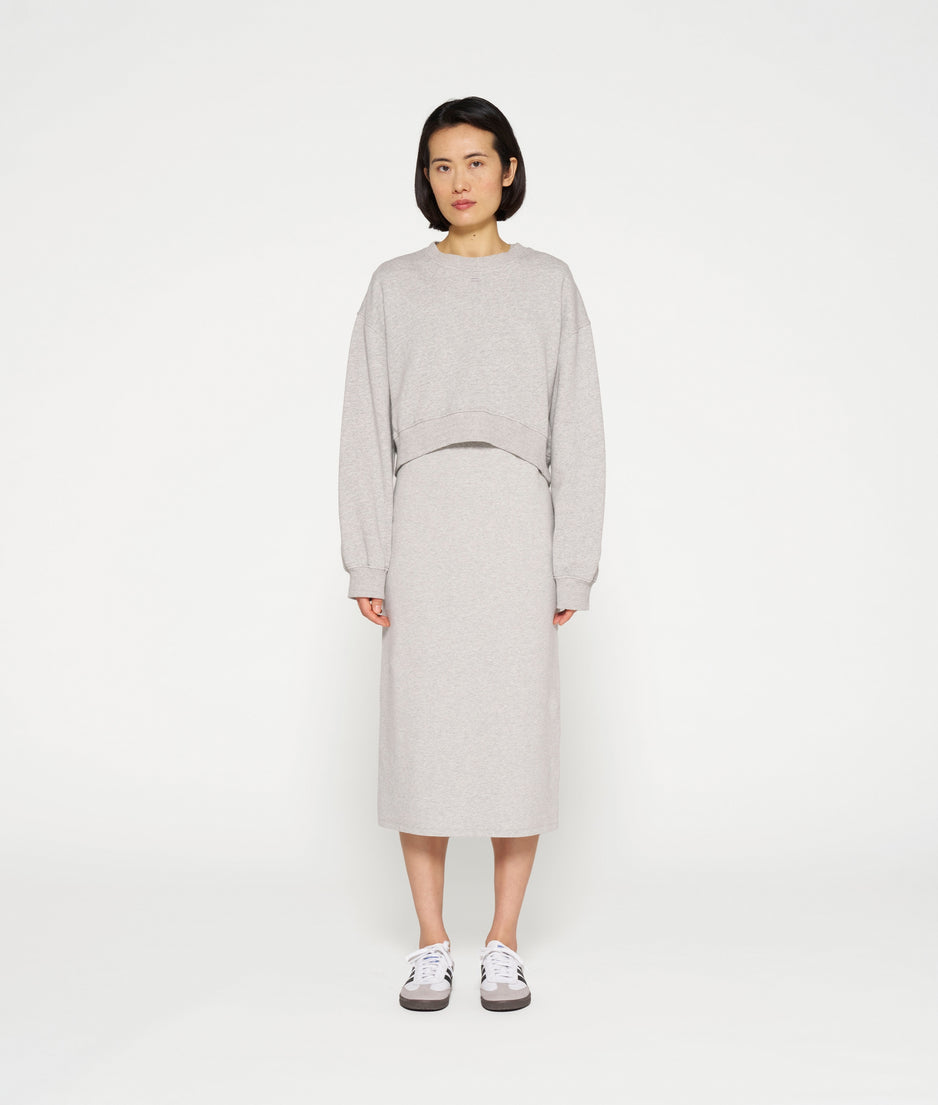 easy sleeveless dress | light grey melee