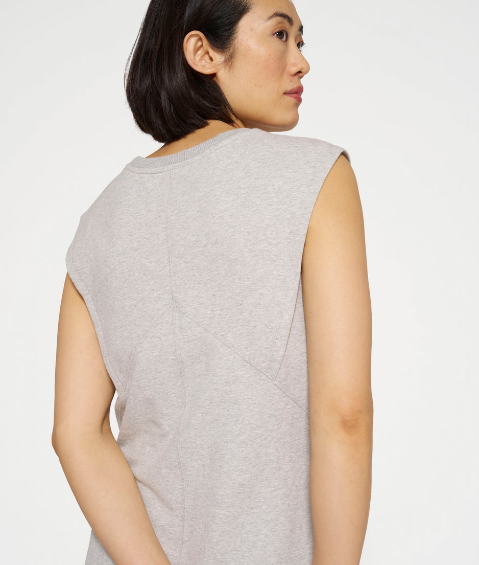easy sleeveless dress | light grey melee