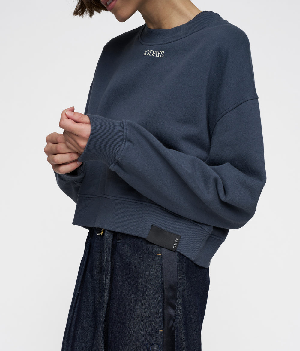 cropped sweater | yale blue