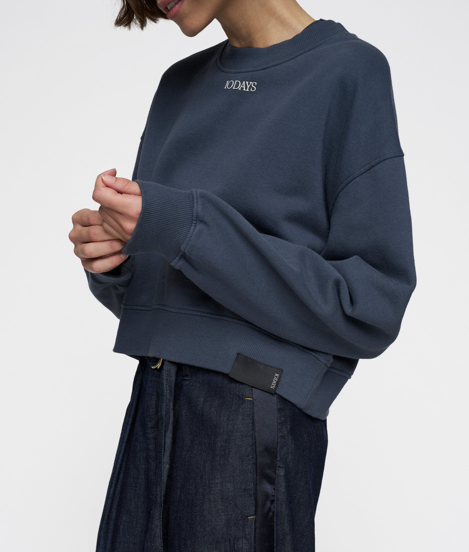 cropped sweater | yale blue