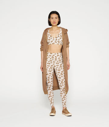 yoga leggings leopard | soft white melee