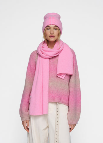 scarf soft knit | pink