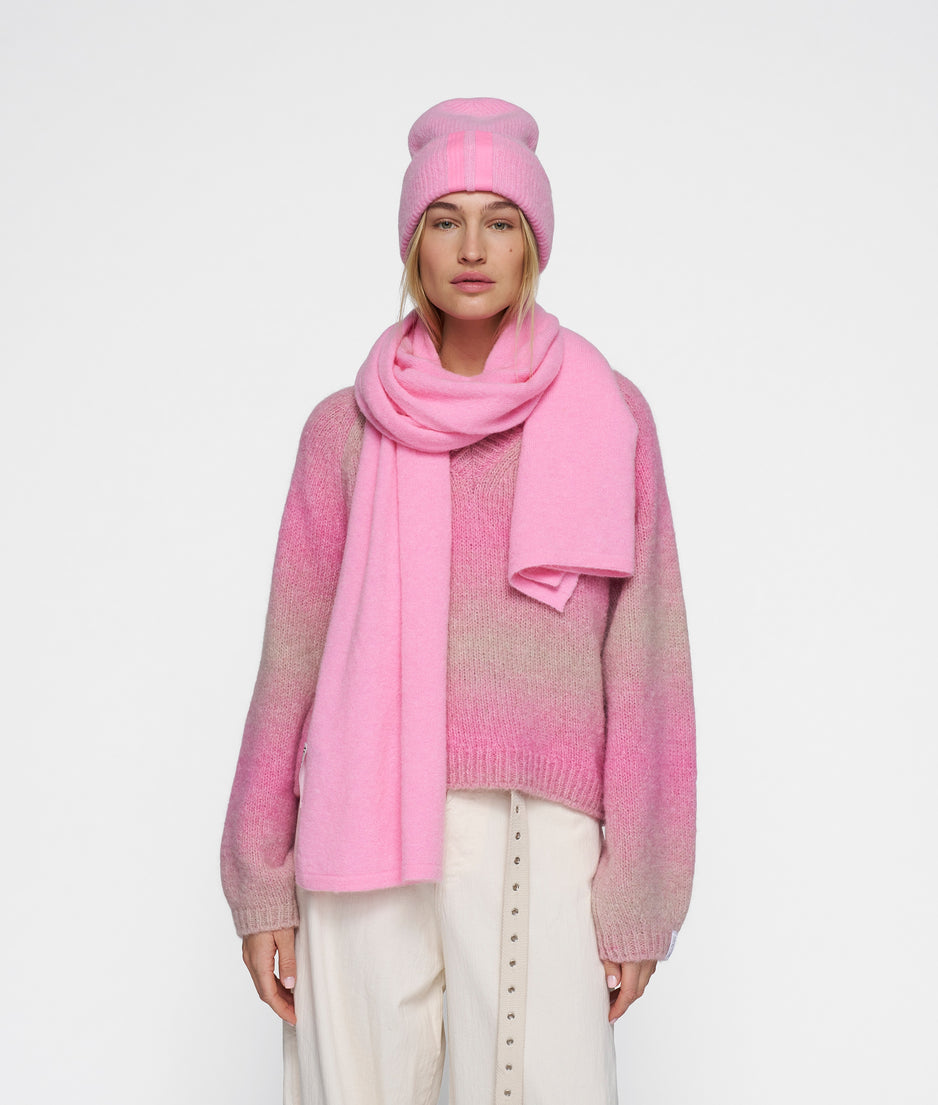 scarf soft knit | pink