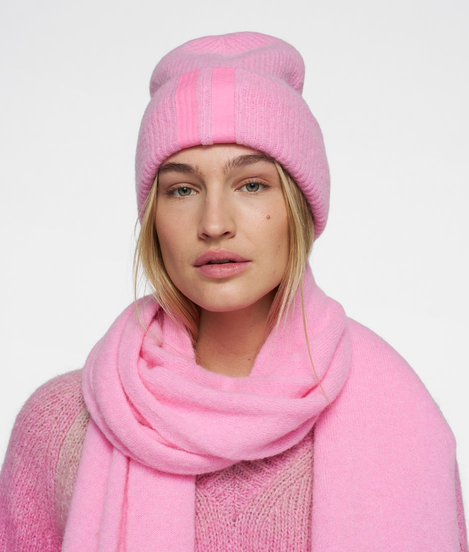 scarf soft knit | pink