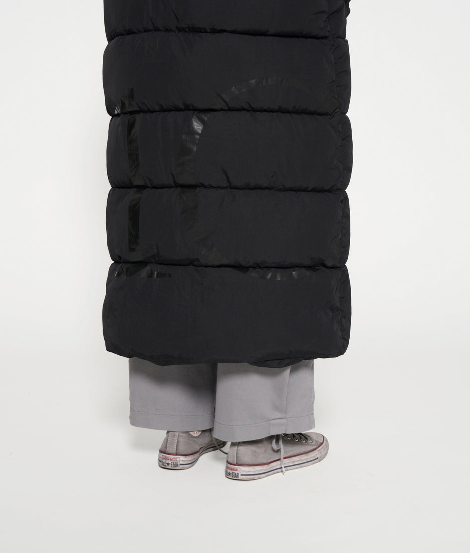 long puffer jacket | black