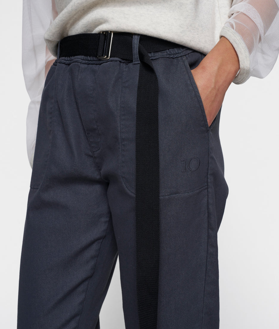 belted pants jog | yale blue