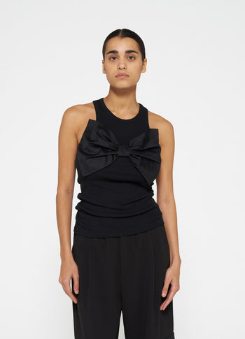 the tank top bow | black