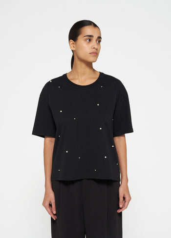 the tee pearls | black