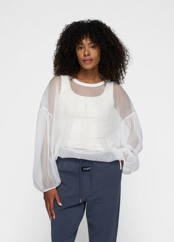 balloon sleeve blouse | ecru