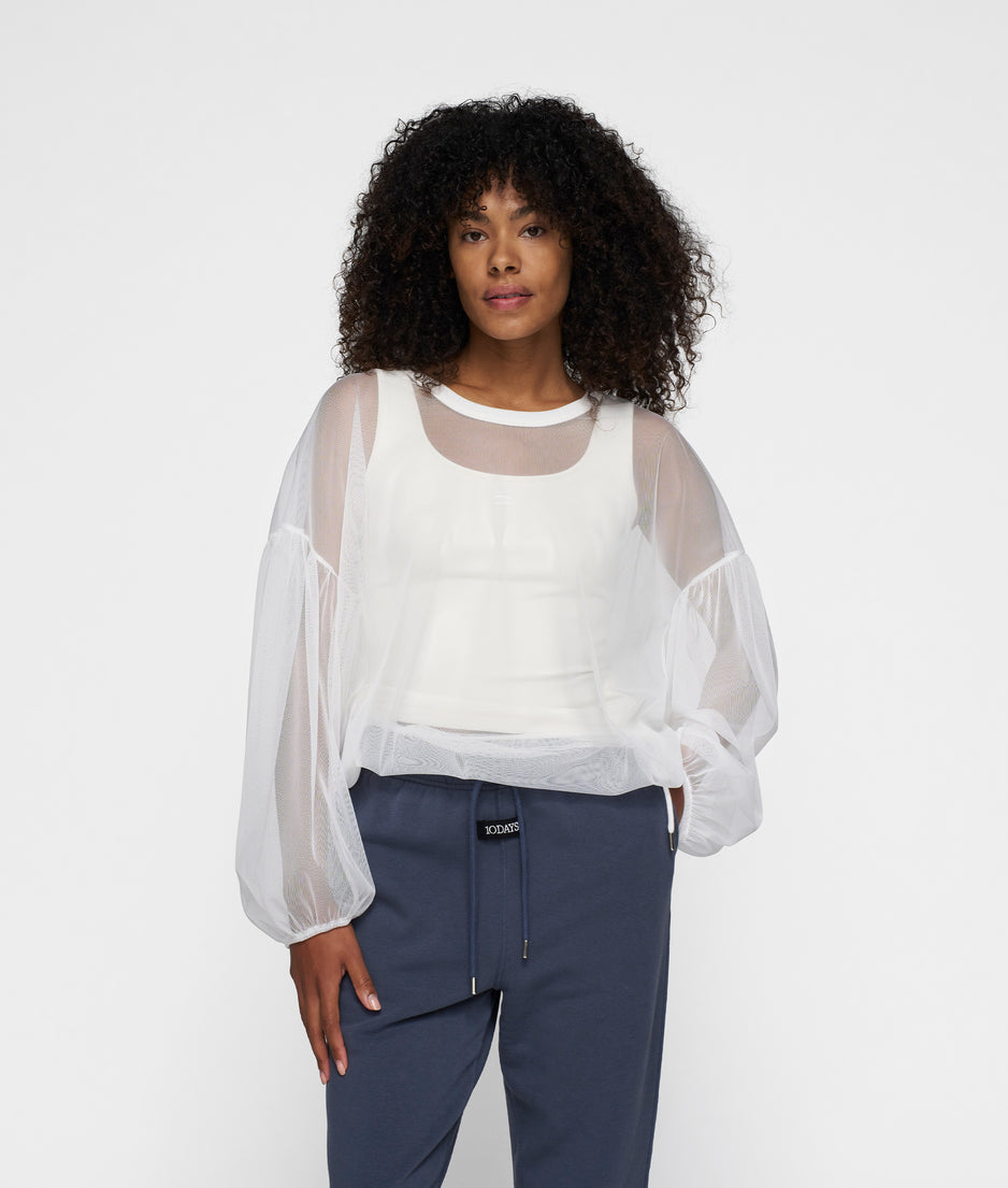 balloon sleeve blouse | ecru