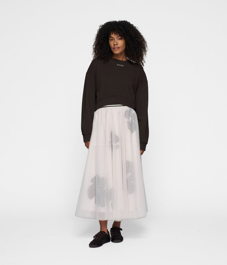 tulle skirt flower | ecru