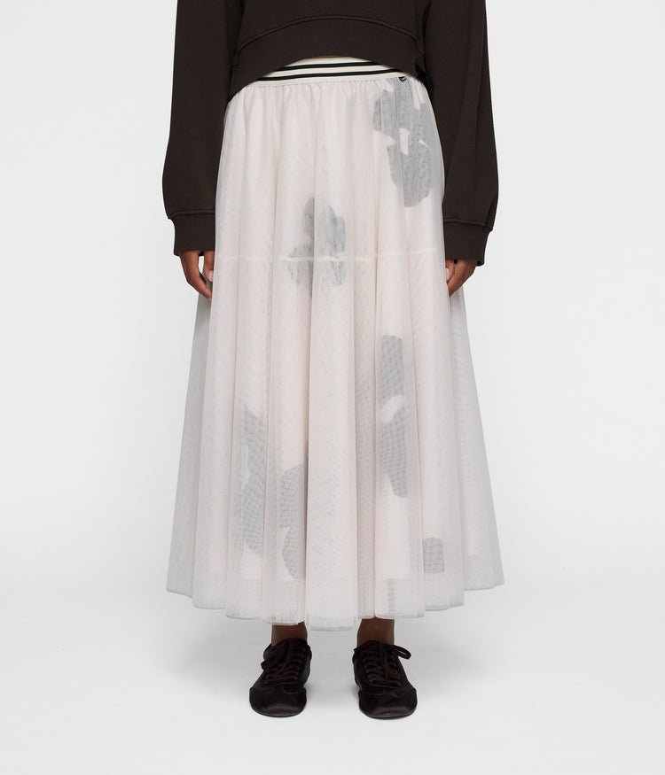 tulle skirt flower | ecru