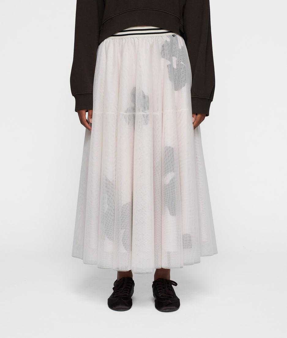 tulle skirt flower | ecru