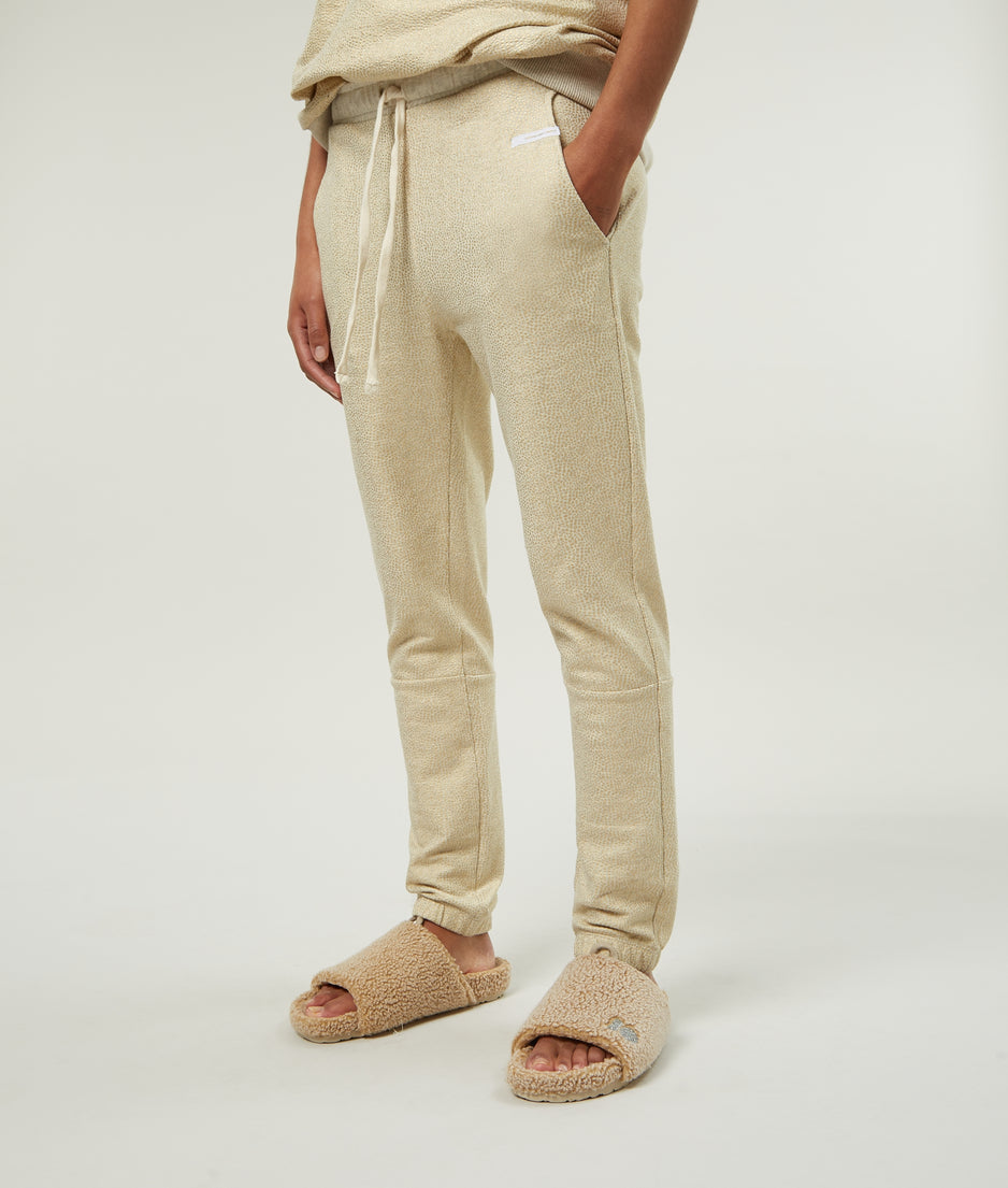 cropped jogger foil | light safari