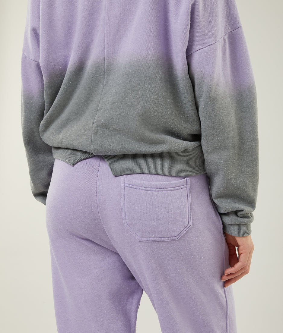 high waist jogger dip dye | lilac