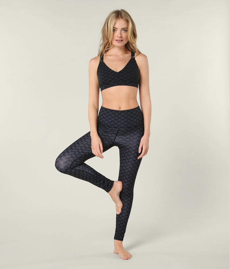 yoga leggings monogram | black