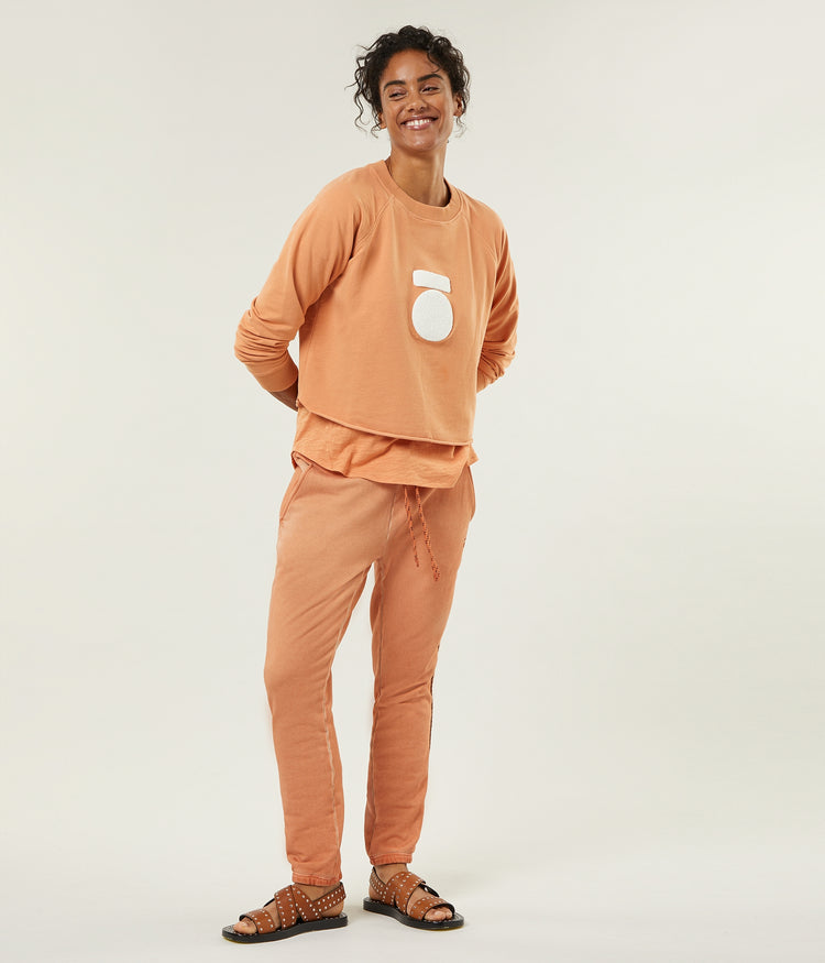 loose jogger paper fleece | terra