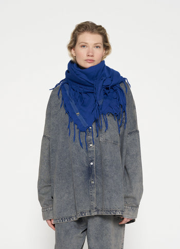 scarf wool | true blue