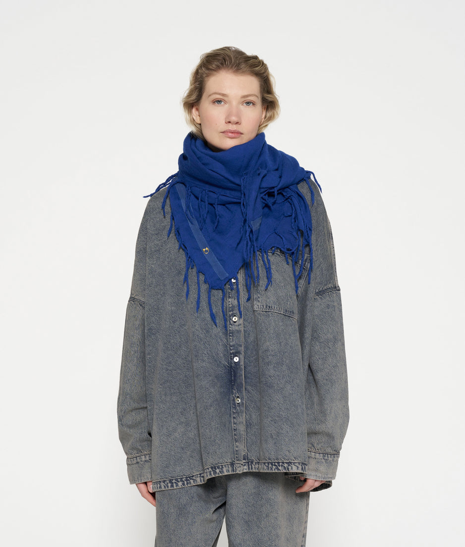 scarf wool | true blue