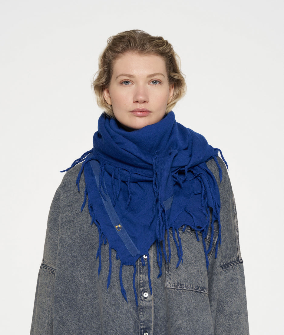 scarf wool | true blue