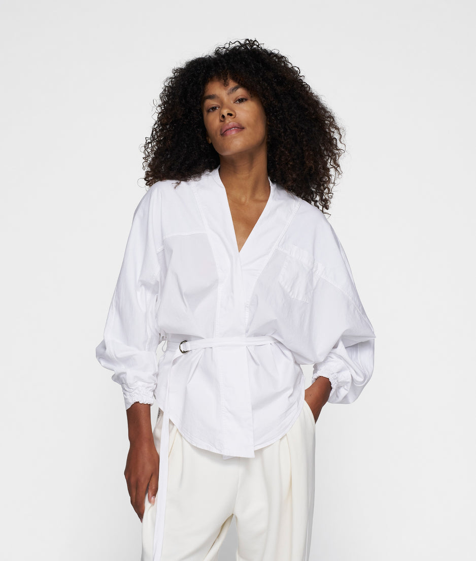 kimono blouse | white