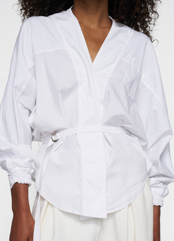 kimono blouse | white