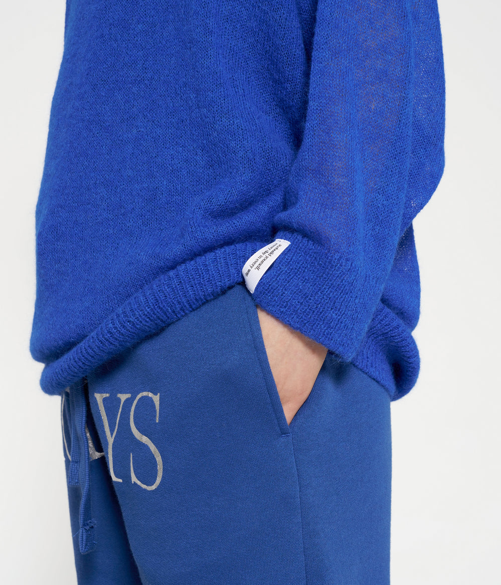 solid sweater | true blue