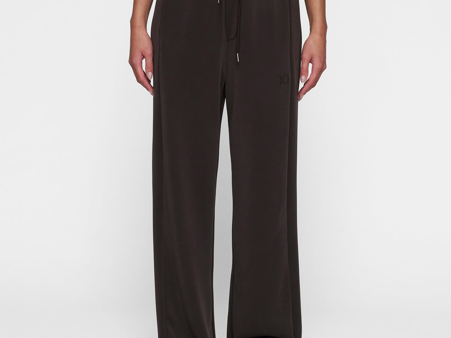 soft wide leg jogger | chocolate