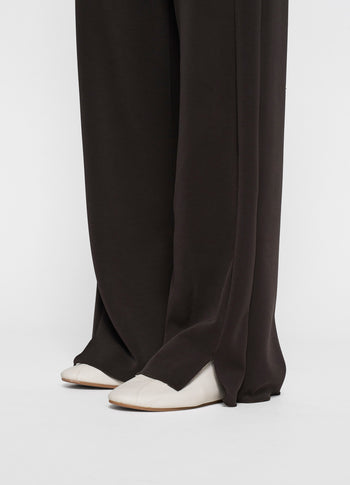 soft wide leg jogger | chocolate