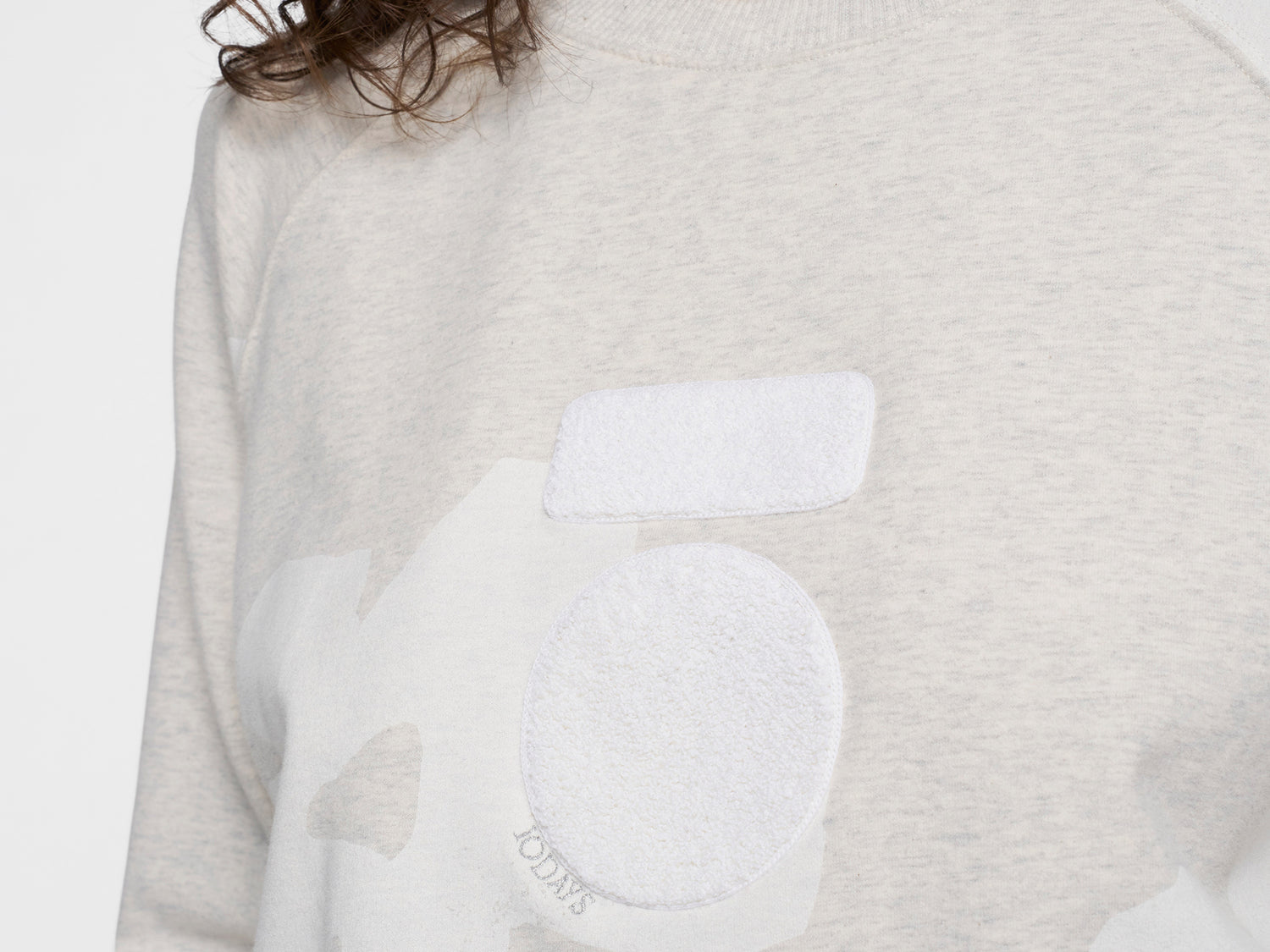 icon sweater flower | soft white melee