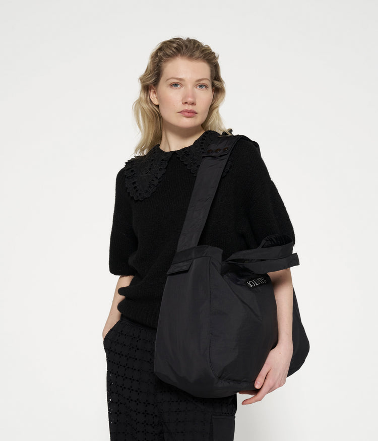 padded shopper | black