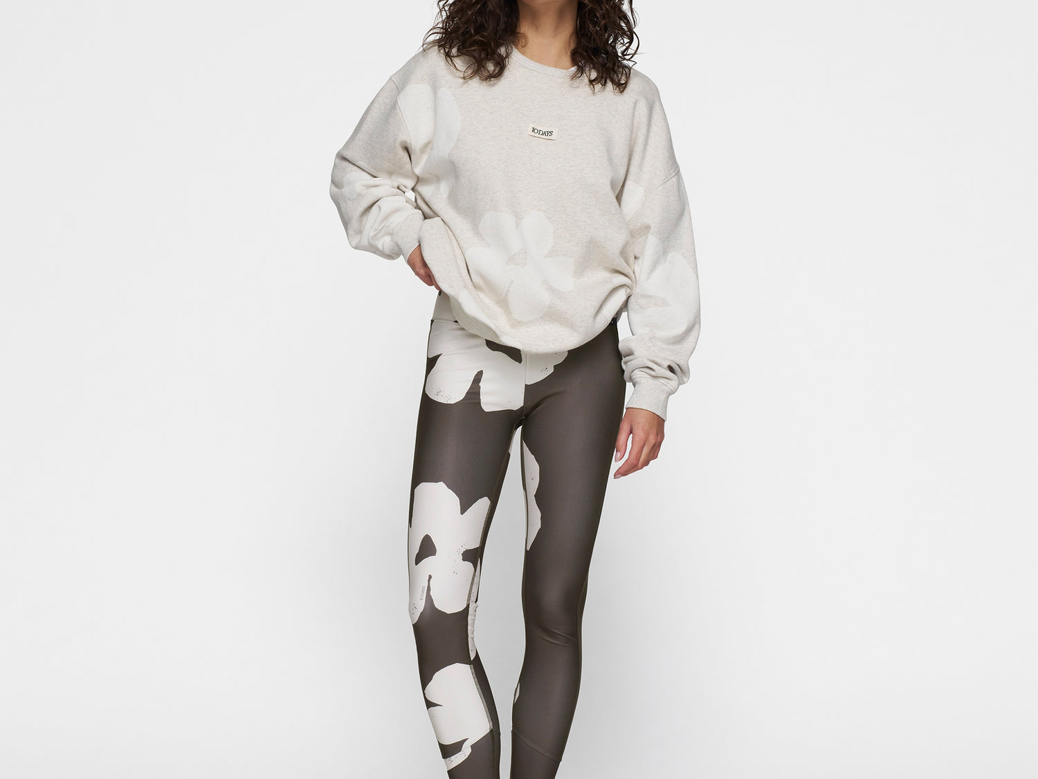 leggings flower | chocolate