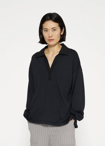 polo sweater | black