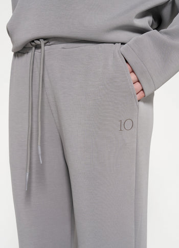 cropped jogger scuba | graphite