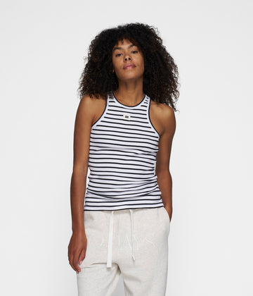 THE TANK TOP STRIPES | white/black