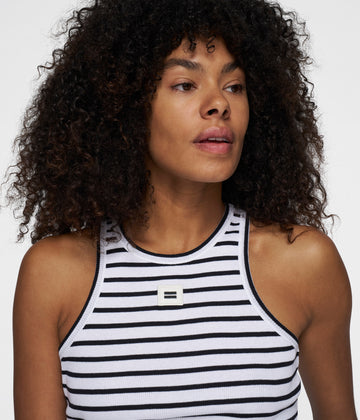 THE TANK TOP STRIPES | white/black