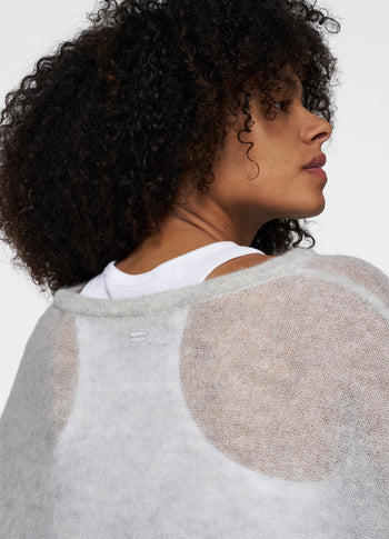 THE KNIT SWEATER | light grey melee