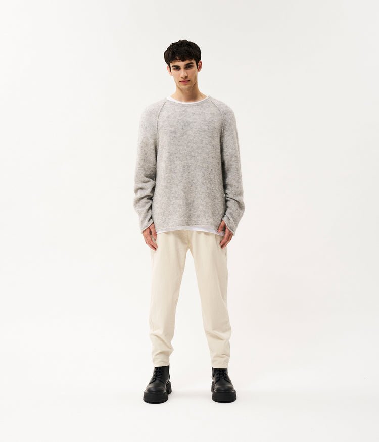 Jace knit sweater | light grey melee