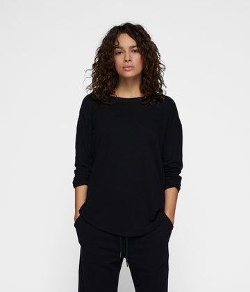 THE LONG SLEEVE LINEN | black