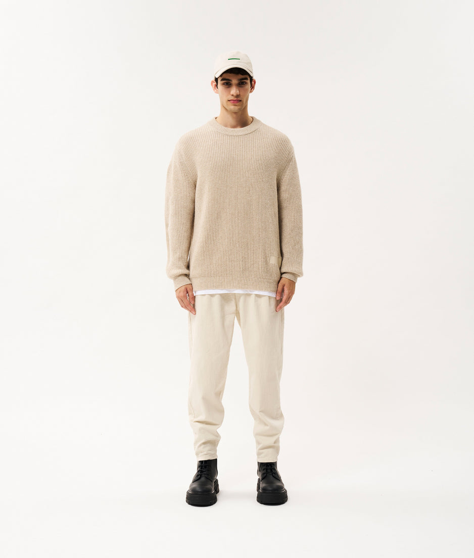 Wolf knitted jumper | oat