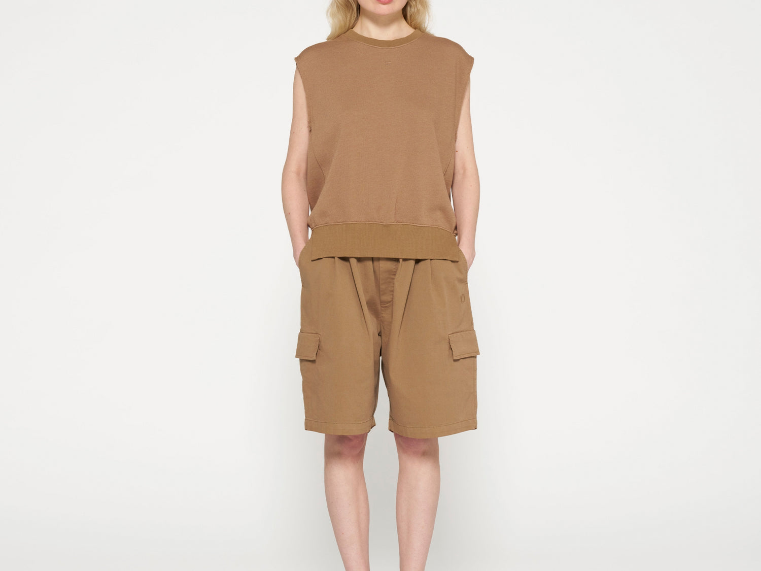 sleeveless sweater | cedar brown