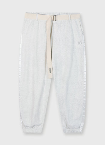 belted Bar jogger fleece | white melee