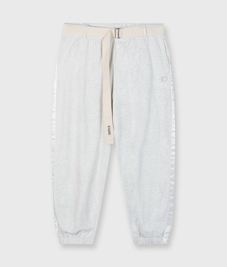 belted Bar jogger fleece | white melee