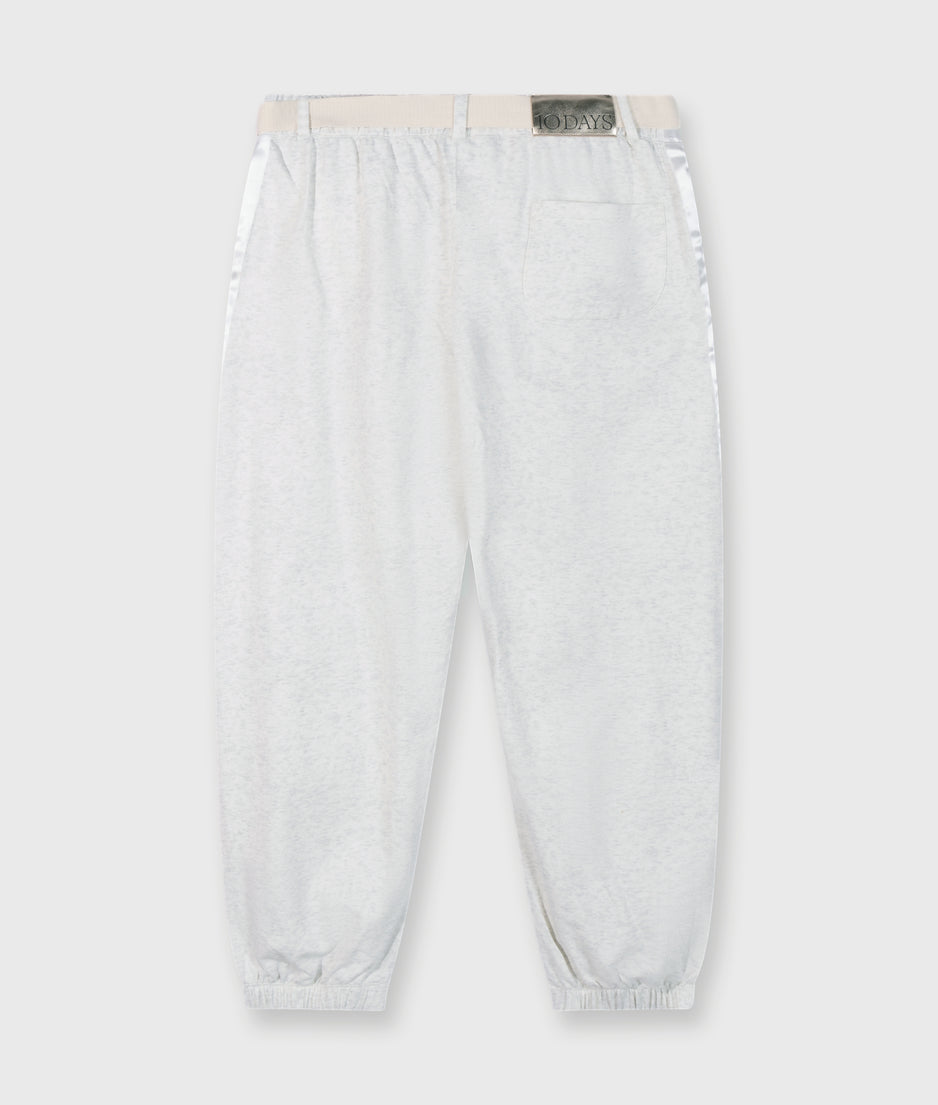 belted Bar jogger fleece | white melee