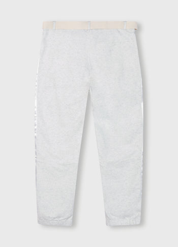 belted cropped jogger | white melee