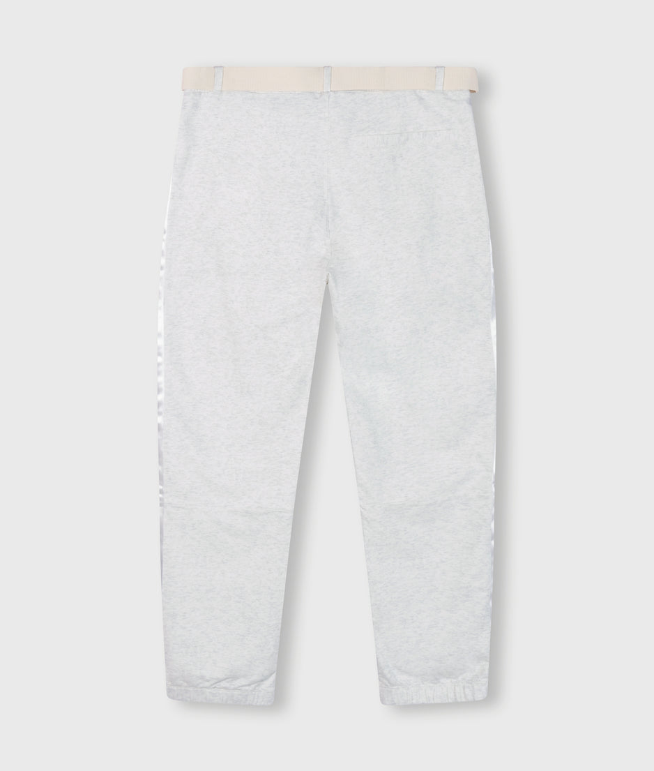 belted cropped jogger | white melee