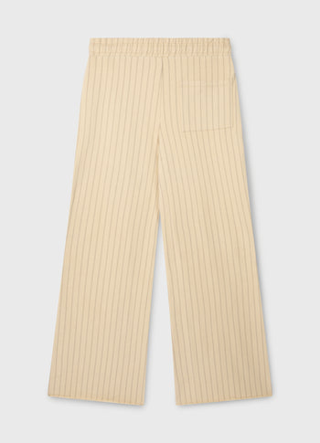 flared jogger pinstripe | light latte