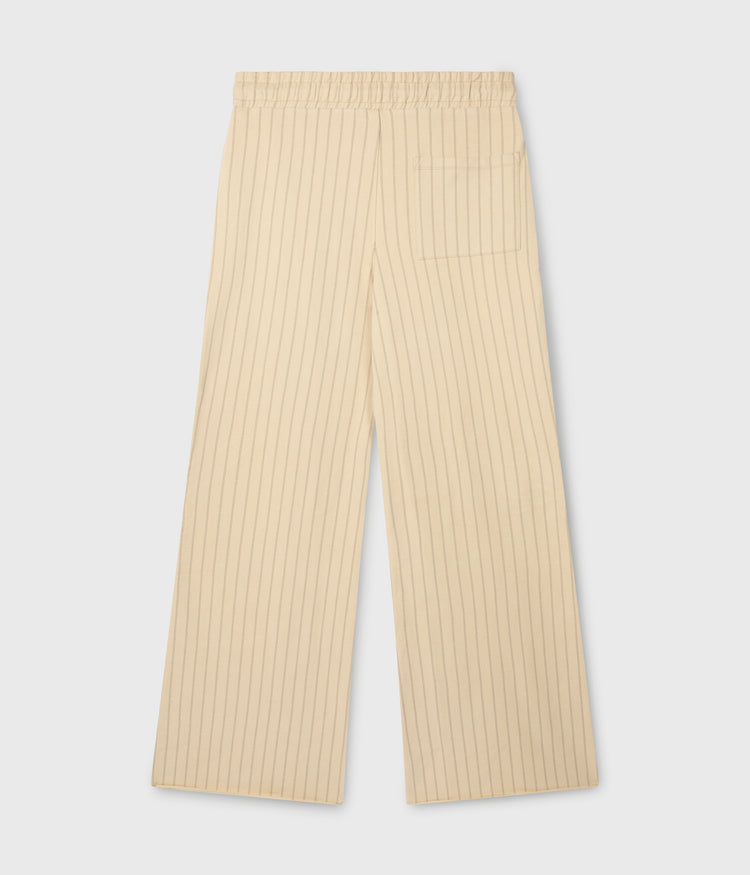 flared jogger pinstripe | light latte